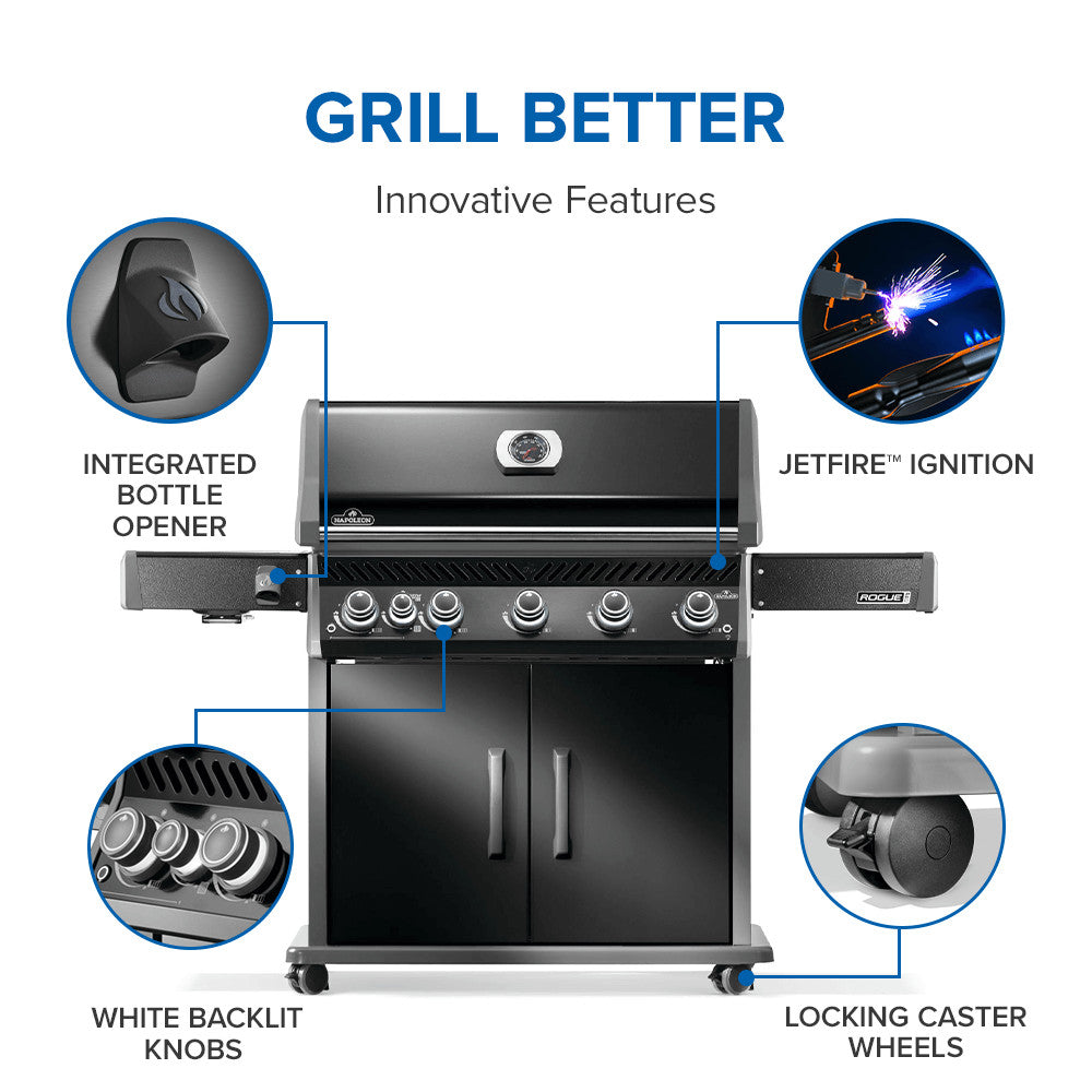 Napoleon Rogue® PRO 625 SIB Black Gas Grill